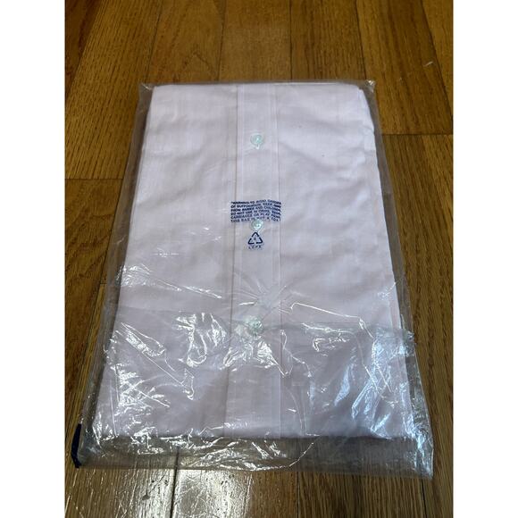 Land's End Oxford Style Dress Shirt Mens Size 161/2 32 Light Pink NWT 54648 - Picture 4 of 5